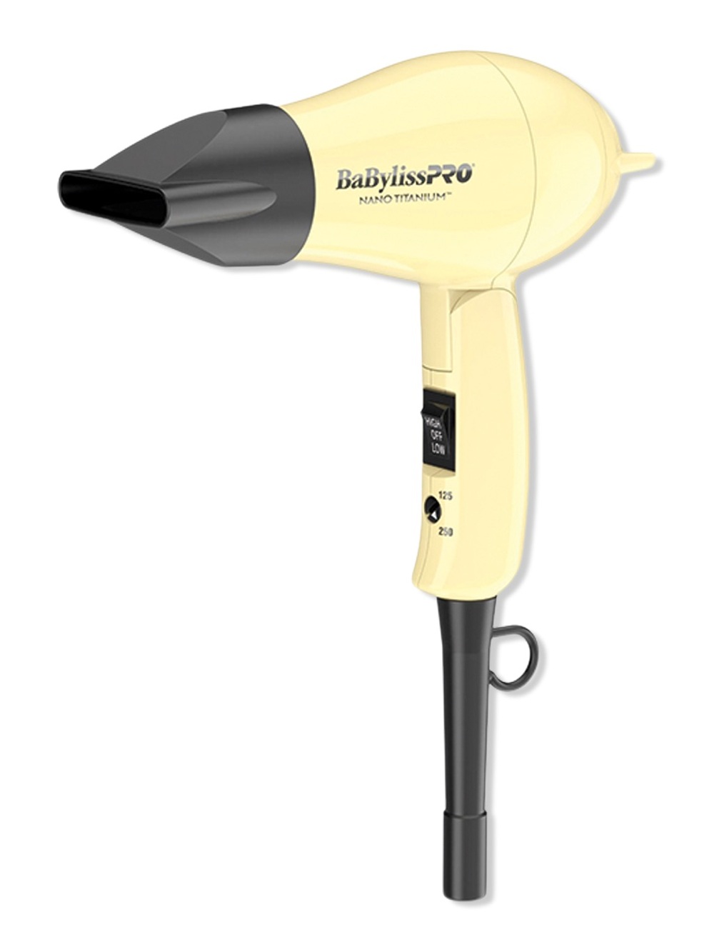 BaByliss Yellow Nano Titanium Travel Folding Hair Dryer-NWT